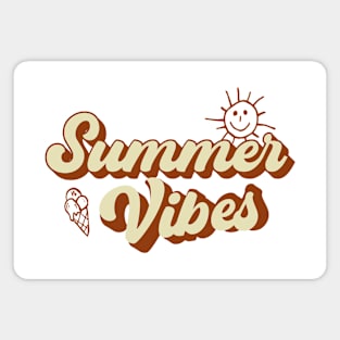 Summer vibes font design Magnet